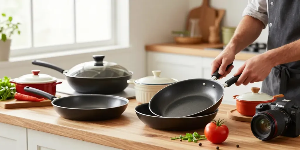 CookWare Price in Bangladesh displayed with vibrant cookware and fresh ingredients in a cozy kitchen setting